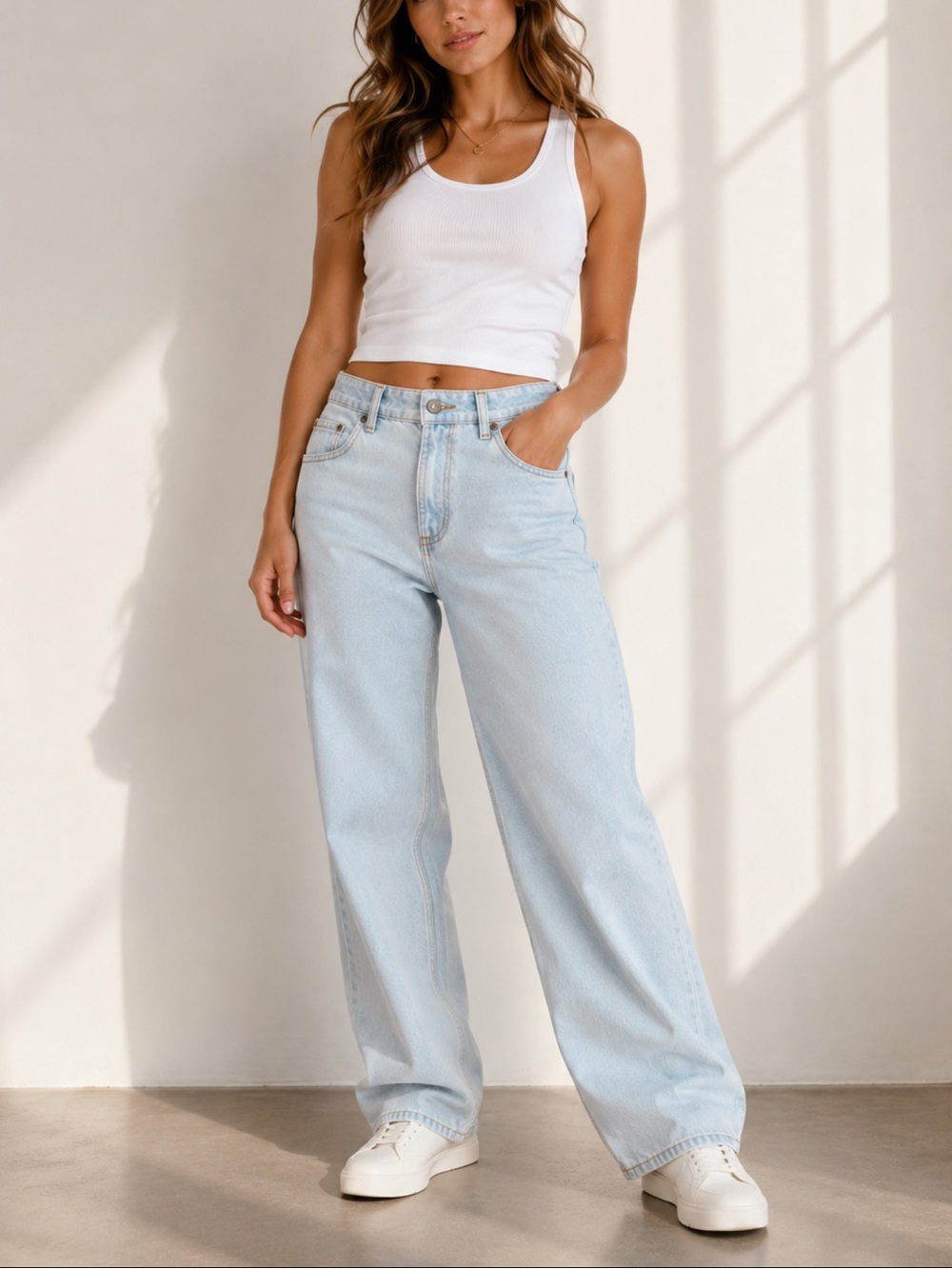 ZARA 'THE RELAXED SLIM' SIGNATURE DENIM PANTS